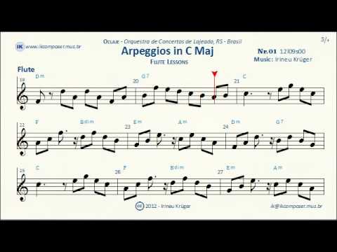Arpeggios in C Maj - Flute lesson - 12l09s00